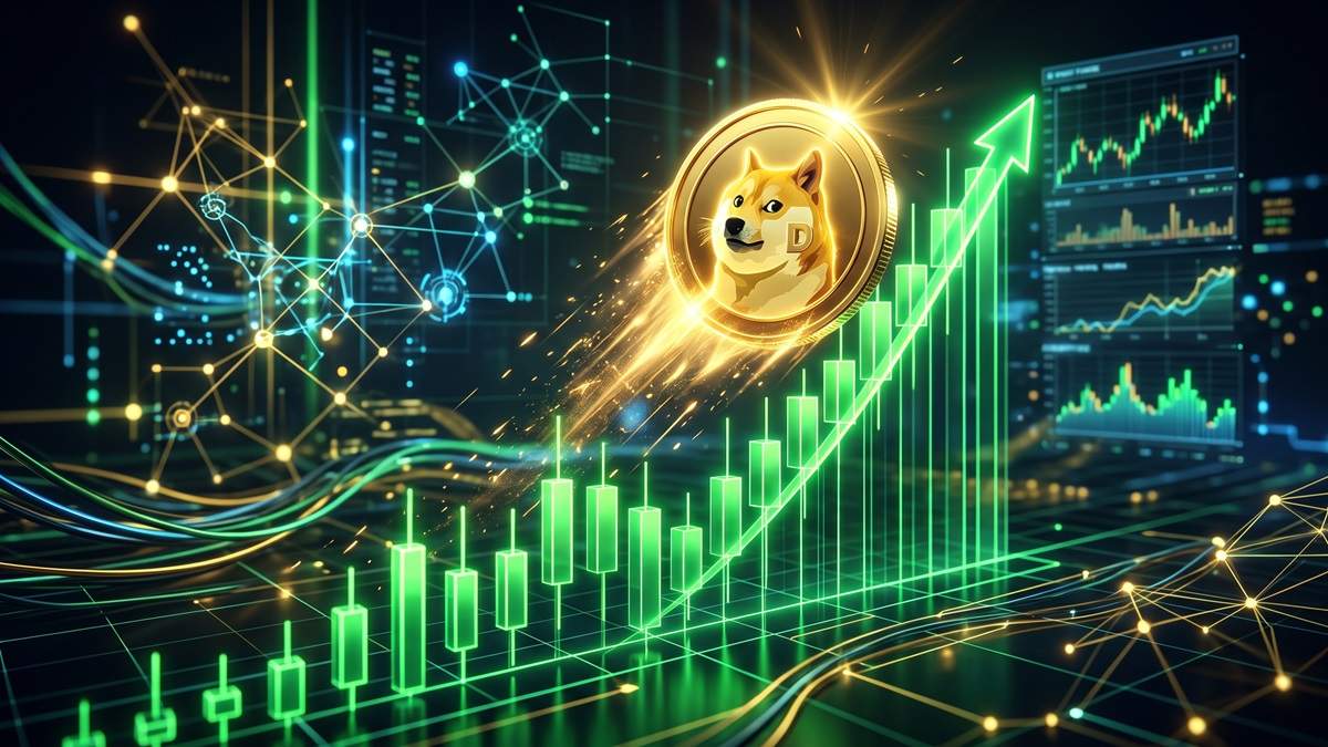 Dogecoin rises more than 14%