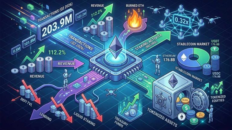 Ethereum reaches a record 203.9M