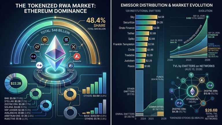 Ethereum dominates the market for tokenized RWAs
