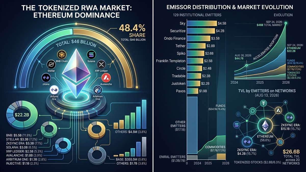 Ethereum dominates the market for tokenized RWAs