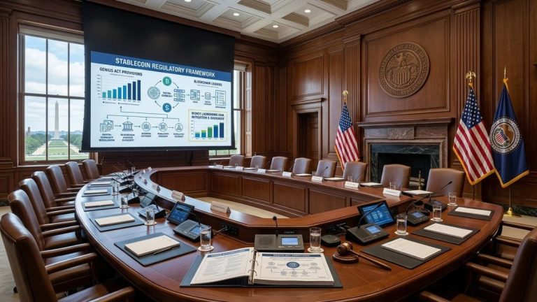 Fed Unveils Stablecoin Rules Under GENIUS Act, Barr Flags Laundering Risk