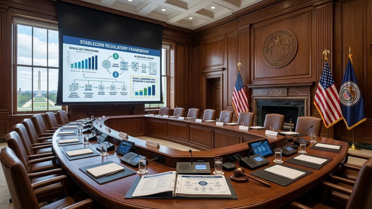 Fed Unveils Stablecoin Rules Under GENIUS Act, Barr Flags Laundering Risk
