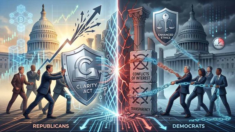 Republican senators warn that the CLARITY Act faces a 15% chance of passing in 2026.