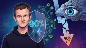 Vitalik Buterin Positions 90% of His Wealth Against a 50% BTC Drop