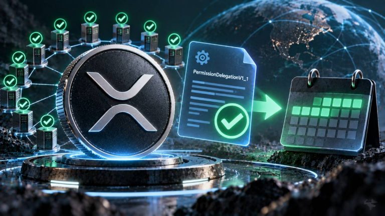 XRPL’s PermissionDelegationV1_1 enters its two-week activation window after securing support from 29 validators, targeting an October 5 launch.