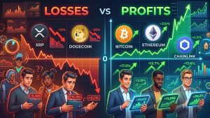 XRP and Dogecoin MVRV ratio