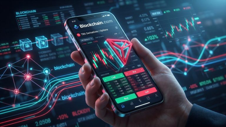 Blockchain.com launches TRX options trading