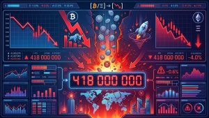 Bitcoin and Ethereum Extend Sell-Off as Crypto Long Liquidations Reach $418M