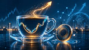 Peter Brandt highlights a possible XRP cup-and-handle pattern, putting attention on the $1.6572 level while offering no confirmed target.
