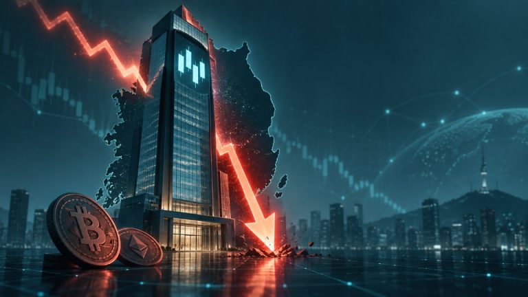 South Korean crypto exchange profits fell 78% in H1 2026 as trading volume, sales, market capitalization and won deposits declined sharply.