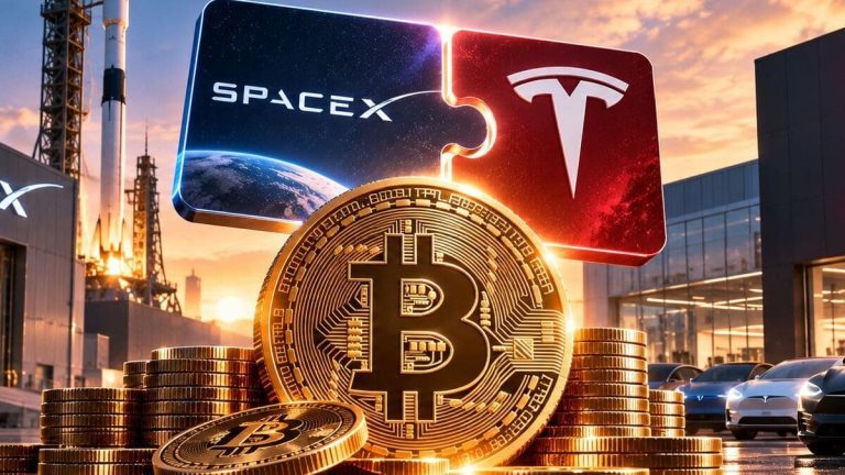 SpaceX and Tesla are evaluating a potential merger that could bring 30,221 BTC under one corporate structure, though no deal terms are agreed.