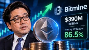 Bitmine staked 159,728 ETH worth $390.6 million, lifting its staked position to 5.23 million ETH and 86.5% of its Ether treasury.
