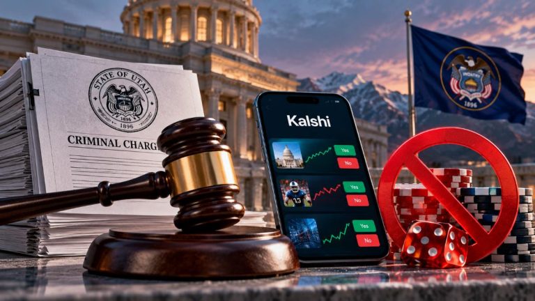 Utah files 14 criminal charges against Kalshi and its co-founders over alleged illegal gambling as state-federal prediction market fight escalates.