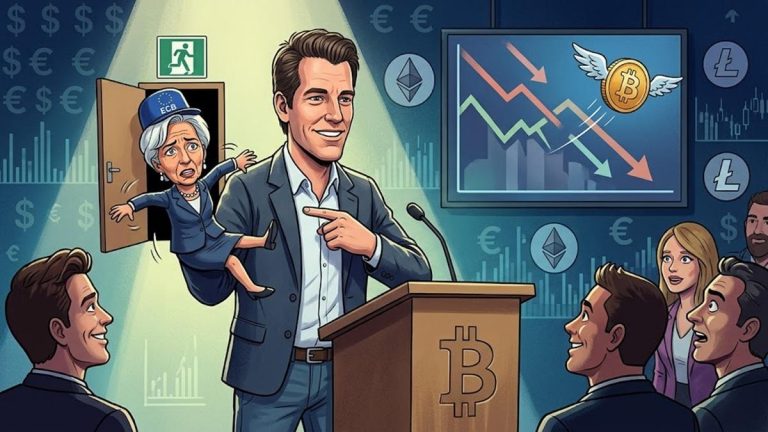 Tyler Winklevoss Mocks Lagarde After Surprise ECB Exit, Reviving Clash Over Bitcoin