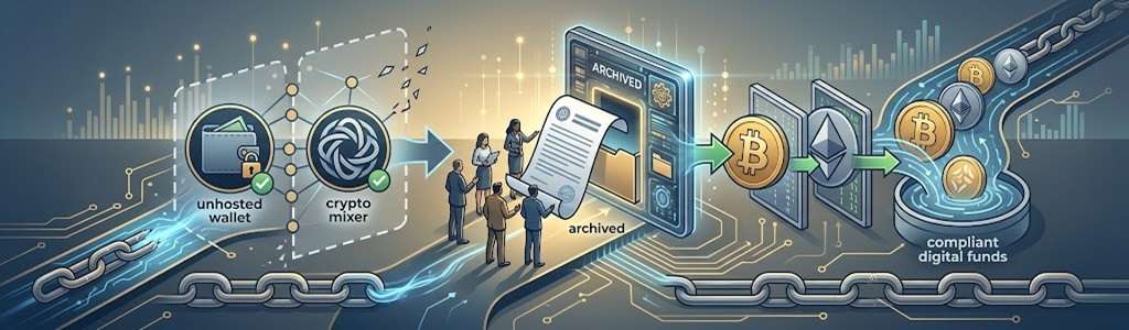 The U.S. Treasury withdrew two FinCEN proposals regarding cryptocurrency mixers and self-custodied wallets.
