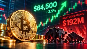 Bitcoin Surpasses $84,000, Triggering $191 Million in Short Liquidations