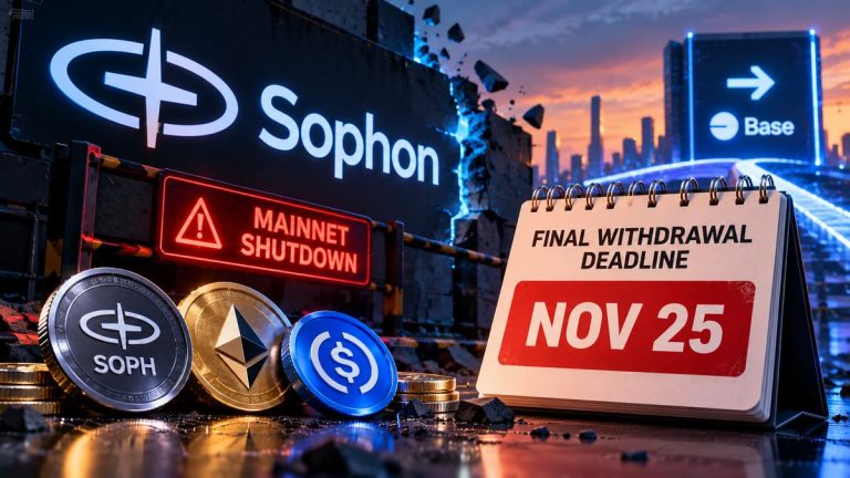 Sophon Sets Nov. 25 Withdrawal Deadline Ahead of Planned Mainnet Shutdown
