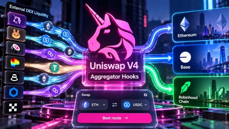 Uniswap Deploys V4 Aggregator Feature Across Ethereum, Base, and Robinhood Chain