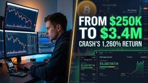 A Bitcoin trader claims to have grown their account from $250,000 to $3.4 million.