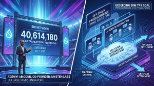 Sui recorded 40.6 million transactions per second.