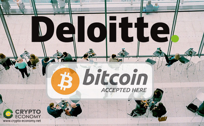 Bitcoin [BTC] - La firma de contabilidad Deloitte experimenta con pagos de Bitcoin en su comedor