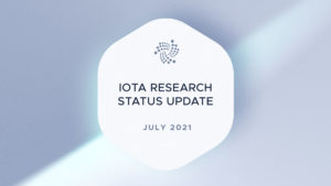 Actualización de estado de investigación publicada por IOTA para julio de 2021