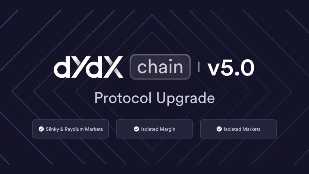 El Exchange Descentralizado de Perpetuos dYdX se ha Actualizado con Éxito a la versión 5.0: Esto es lo Nuevo