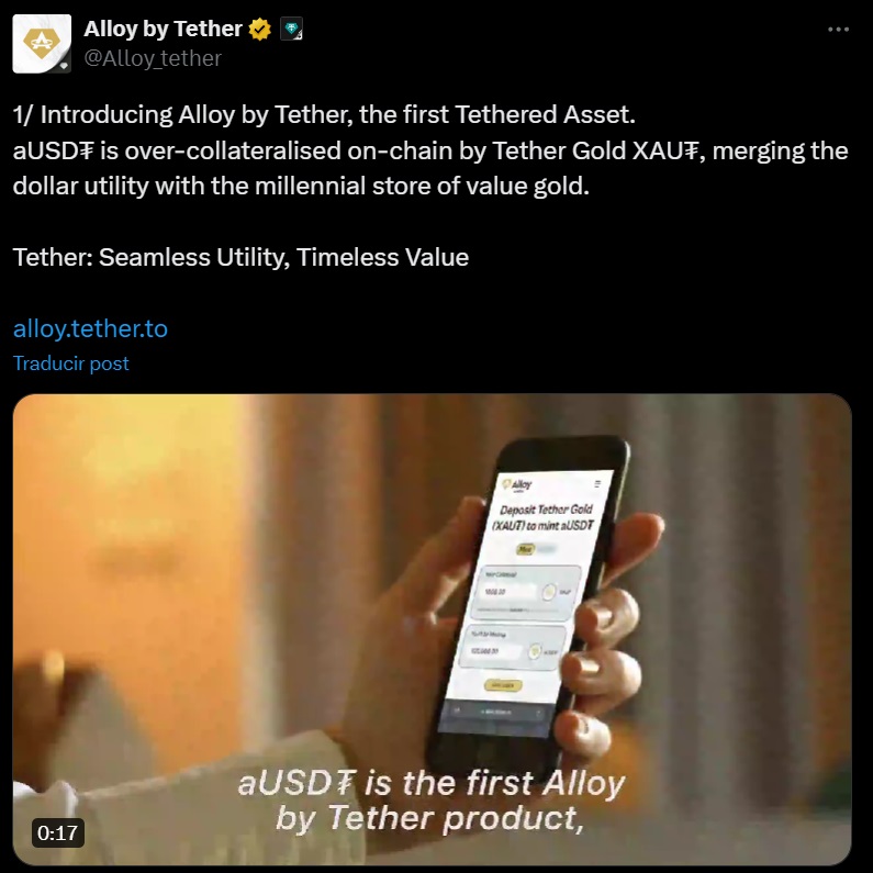 tether twitter x alloy