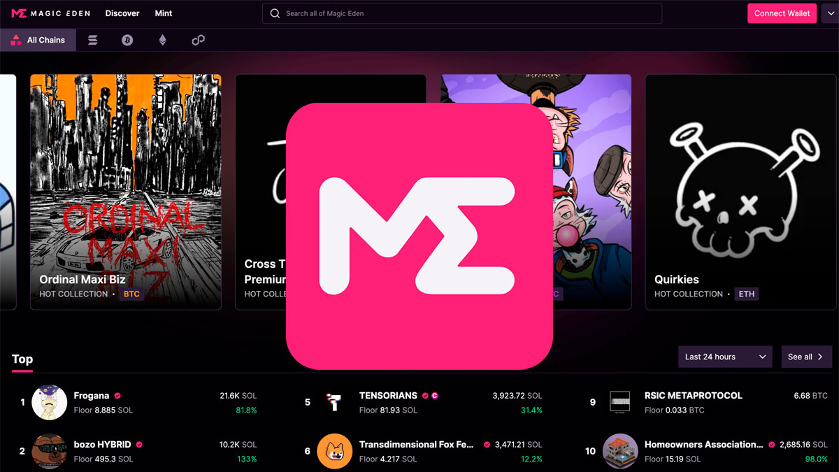 Magic Eden crea plataformas separadas para usuarios de EE.UU. e internacionales mientras el mercado de NFT enfrenta un declive