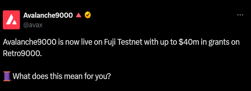 La actualización de Avalanche9000 ya está disponible: reducción de costos, aumento de recompensas y redefinición de la descentralización
