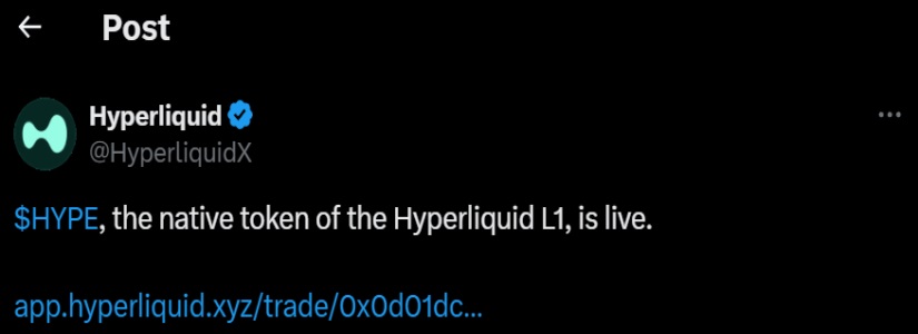 hyperliquid tweet post