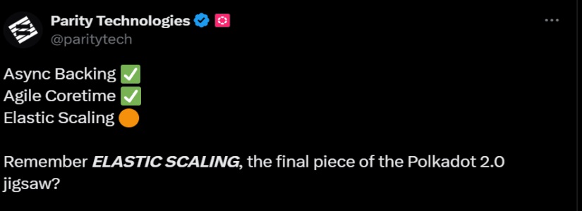 Polkadot 2.0 parity technologies tweet