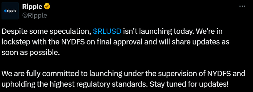 Ripple retrasa el lanzamiento de $RLUSD en medio del escrutinio regulatorio: ¿se avecina una reestructuración de la SEC?