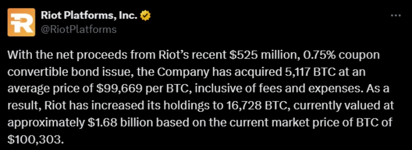 riot bitcoin twet