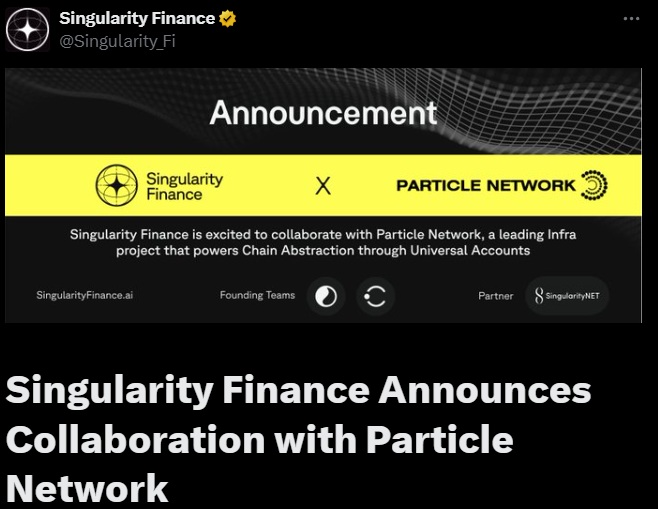 Singularity finance Particle Network