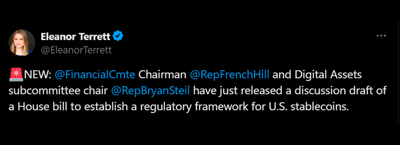 Nuevo proyecto de ley sobre stablecoins en EE.UU.: supervisión federal y prohibición de dos años para los tokens con respaldo propio