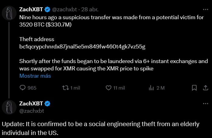 Estafa cripto bitcoin