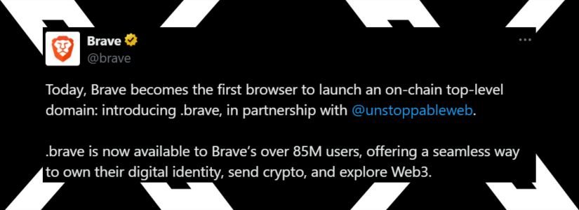 Brave Browser presenta un dominio basado en blockchain con propiedad NFT