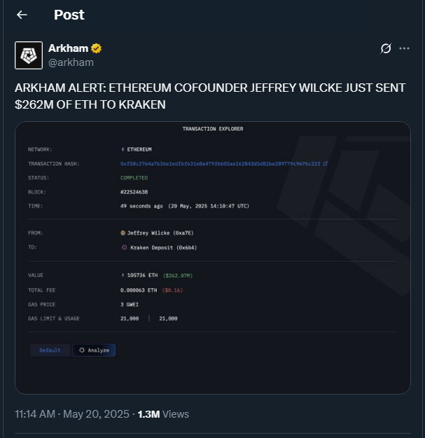 Tweet de arkham