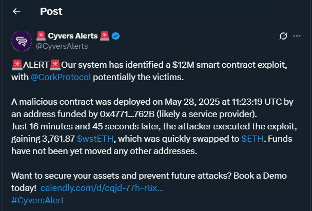 Tweet de CyversAlerts