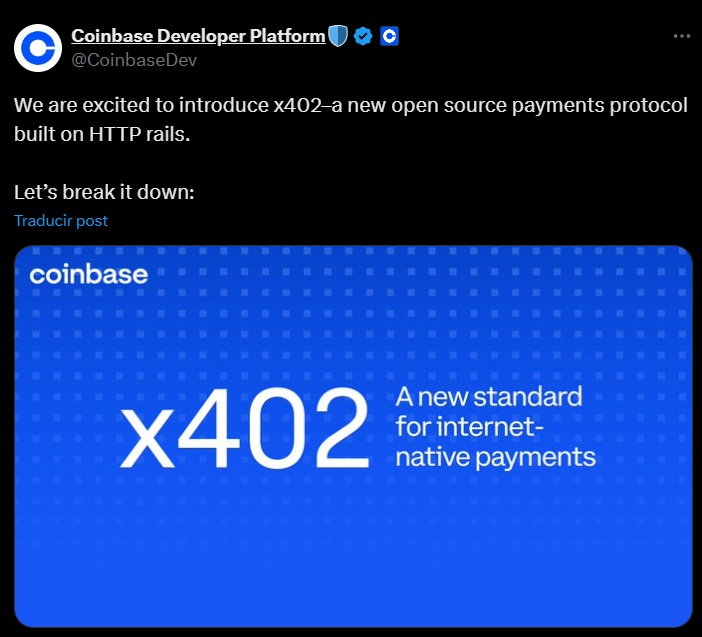 coinbase x402 tweet