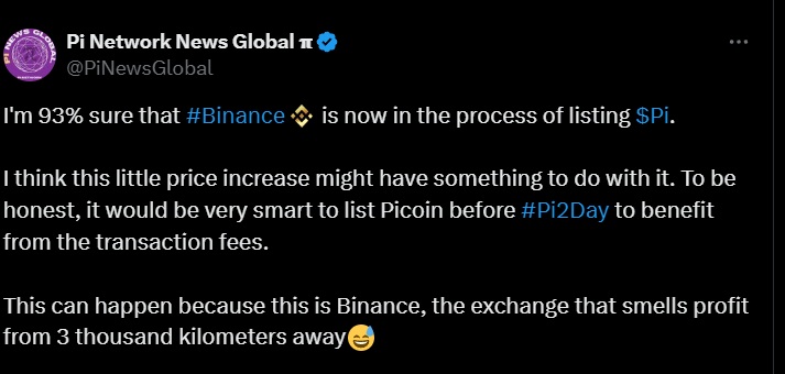 pi network tweet