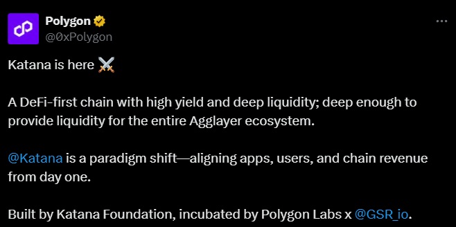 Katana defi blockchain polygon