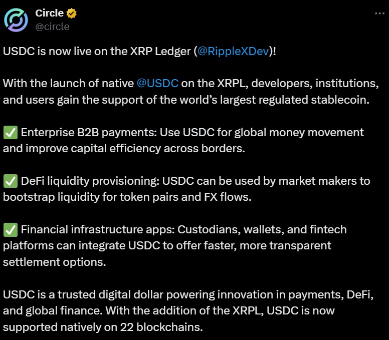 USDC CIRCLE XRPL