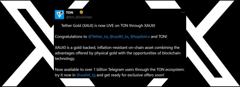 El salto dorado de Tether: Integración de la stablecoin respaldada por oro en TON para Telegram