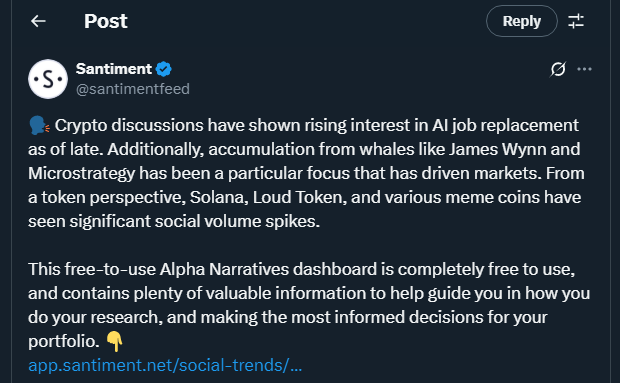 Tweet de santimentfeed