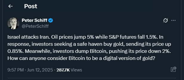 Tweet de PeterSchiff