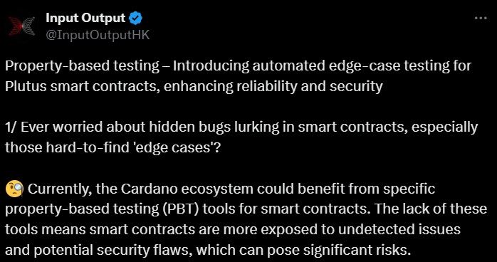 Cardano tweet plinth