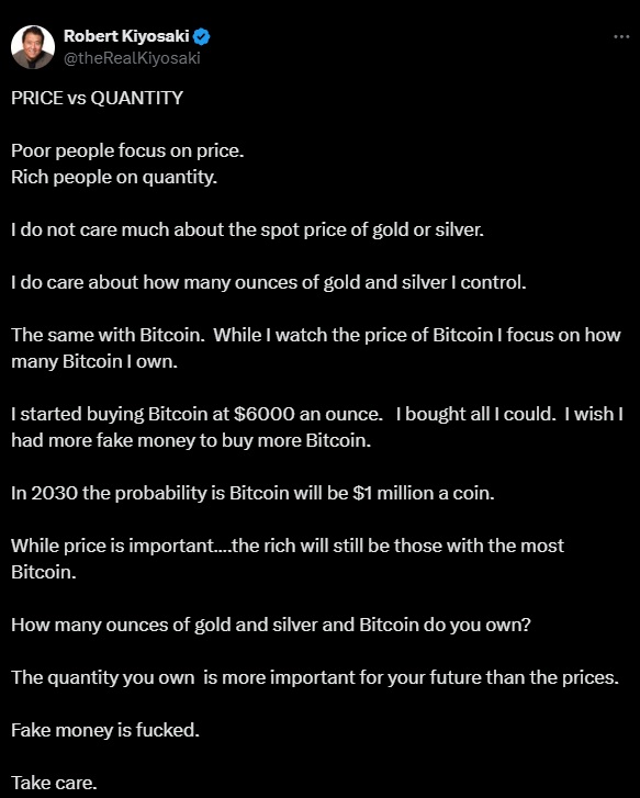 robert kiyosaki bitcoin tweet