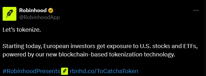 Robinhood tweet